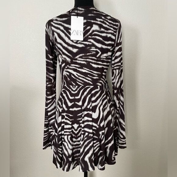 NWT Zara Zebra Printed Dress - Picture 9 of 13